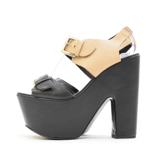 Report Signature Shoes - Report Signature Leather Platform Wedges